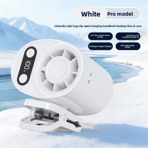 Taoxilife Ice Pack Waist Hanging fan 6000mAh Semiconductor Cooling Clip Fan 100 Speed Stepless Speed Control Handheld Fan Neck Fan Mini Fan