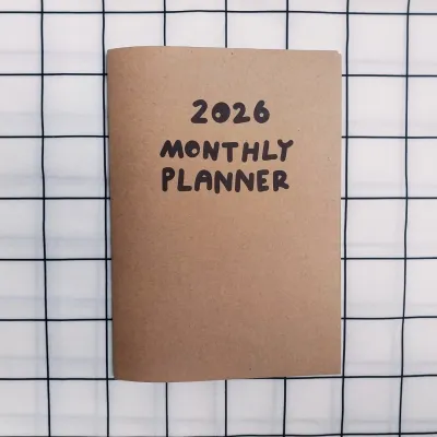 สมุดแพลนเนอร์ 2026 รายเดือน monthly planner2026 ขนาด A5 จำนวน 44 หน้า