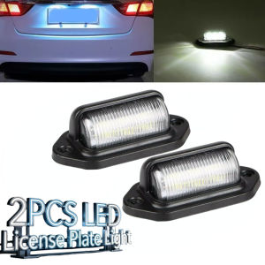 Quivlox License Plate Light Led Number Plate Lamp Waterproof Universal Car Truck Rear Tail White