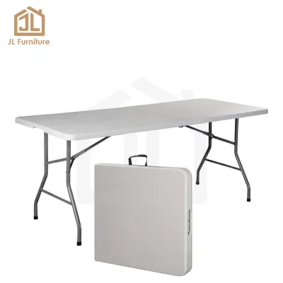 JL Furniture 6FT Foldable HDPE Table Banquet Table Folding Table Pasar Malam Meja Lipat Niaga 6 Kaki