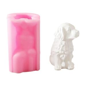 Silicone Pet Dog Mold Plaster Aromatherapys Mold Animal Desk Decorations Mould Gift for Handmade Enthusiasts