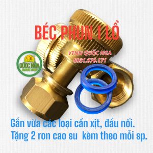 BÉC PHUN NƯỚC PHUN SƯƠNG TƯỚI CÂY - 1 LỔ - KIỂU THẲNG HOẶC XÉO