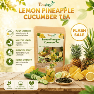Lemon Pineapple Cucumber Tea Tropical Refreshing Drink Sweet Citrus Beverage Cool Daily Mix