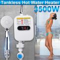 3500W 220V water heater, instant electric water heater for bathroom and shower, instant tankless electric water heater temperature display with. 
