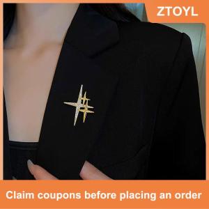 【ZTOYL】 Đơn giản cá tính sao cao cấp cảm giác Trâm dễ thương hợp thời trang Thiết kế áo ngực thời trang pin cho buổi tối tiệc phù hợp với đồ trang sức biểu tượng
