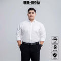 [BigSize] BB Boiz Mens Long/Short Sleeve Shirt White and Black Silk Large Size 80kg to 140kg.. 