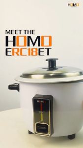 HOMO Rice Cooker 1.0L/1.5L/1.8L  Large Capacity One Touch Button & Anti-Scratch Non Stick Inner Bow