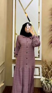 Gamis Crinkle Crush/Gamis Crinkel Bubble Serat/Dress Muslimah Kringkel/Gamis Polos Busui