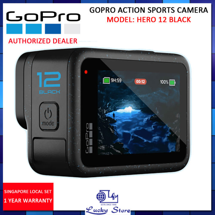 GOPRO HERO 12 BLACK ACTION SPORTS CAMERA 2023 MODEL 1 YEAR SINGAPORE WARRANTY LOCAL SET HERO12 Lazada Singapore