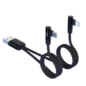 Angled Connectors Chargers Cord Type C and 8Pin 6A Fast speed Charging for Smartphones