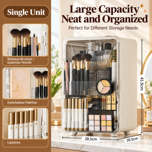 Next Day Makeup Organiser Transparent Makeup Storage Box Dustproof Covered Cosmetic Storage Cabinet