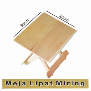 Meja Lipat Miring Meja Ngaji Rehal Al Quran Miring Plitur 35x27 portable MEJA ANAK