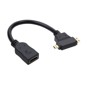 MultiDevice Hdmis to Mini/Micros Hdmis Adapter Gold Plate Port No Driver Required for Digital Frame Gaming Consoles