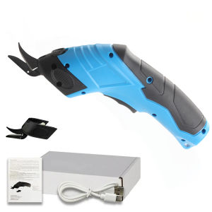 Gunting Listrik 3.6V Gunting Listrik Tanpa Kabel/dengan 2 Pisau USB Charging Karton Kain Kulit Karpet Gunting Putar Listrik WZH
