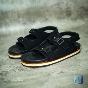 SABANG -  Suede Slide Sandals Pria - Sendal Slide Phylon Sol - Sandal Slip On Wanita Full Karet