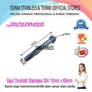 Baut Dinabolt Stainless 304 10mmx65mm