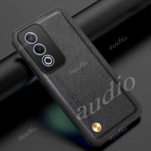 Oppo A5 Pro 5G 4G Cross Leather Camera Shockproof Case For Oppo A3 A5 Pro A3Pro A5Pro 5G Shockproof Bumper Luxury Leather for OppoA3 OppoA5 Pro OppoA3Pro OppoA5Pro 5G Car Holder Back Cover