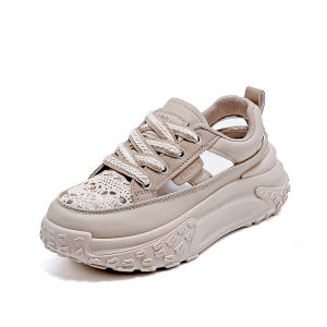 Serene รองเท้าผ้าใบผู้หญิงรองเท้ากีฬาลำลองสำหรับผู้หญิงรุ่นใหม่ รองเท้าพื้นหนาตาข่ายระบายอากาศได้ดี