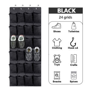 24 Large Mesh Pockets Wall Hanging Shoe Organizer Rack Mesh Shoe Box Shoes Organizer Storage Wall Mounted Storage Bag