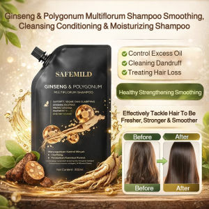 Ginseng Shampoo He Shou Wu Herbal Hair Care/Nourishing Hair Wash For Smooth And Healthy Hair/Natural Herbal Shampoo For Hair Growth And Repair/Moisturizing And Strengthening Shampoo For All Hair Types