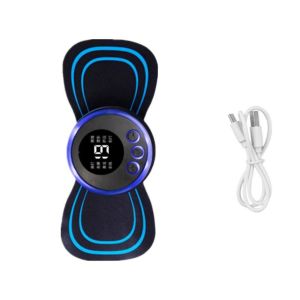 YOUYUEPINK Portable EMS Electric Massager 8 Modes 19 Levels USB Rechargeable Medium and Low Frequency Pulse Physiotherapy Apparatus Muscle Pain Relief Cervical Spine Massage