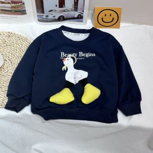 Kualitas Tinggi hoodie anak perempuan 1-9 tahun panjang Baju hoodie Pullover Atasan anak anak laki laki Gaya Korea