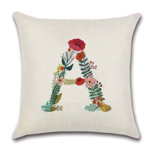 ปลอกหมอนอิงรูปตัวอักษรภาษาอังกฤษ ปลอกหมอนอิง cushions หมอนโซฟา sofa pillow 45*45cm หมอนอิงพิงหลัง back cushions หมอนอิงโซฟา-ส่งตรงจากกรุงเทพ