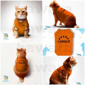 Baju Hewan Peliharaan Untuk Kucing Kelinci Anjing Monyet Motif Tahanan Rumah Wawoye