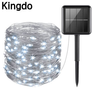 Outdoor solar string light 32m 300leds 22m 200leds 12m100leds 7m 50leds fairy light 8 mode waterproof decorative copper wire light for christams garden tree wedding party white warm white multicolor