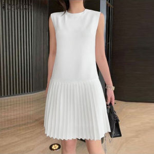 ZANZEA Korean Style Womens Fashion Sleeveless O-Neck Sundress Party Club Plain Dresses #10
