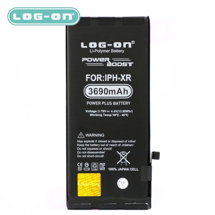 Log On - IPHONE XR Power Plus Original Battery Baterai Batre
