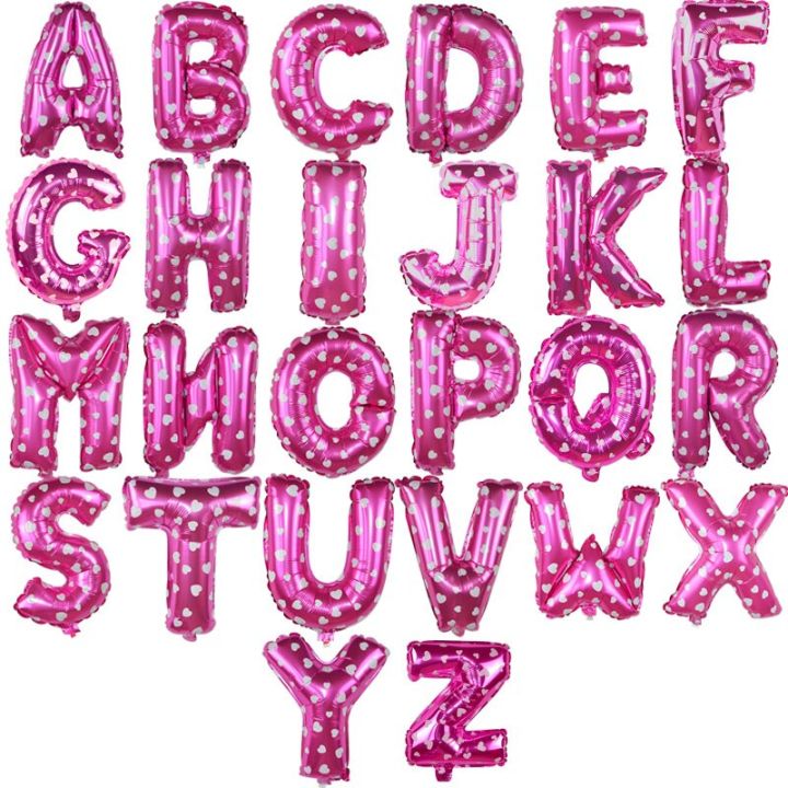 Pink mylar hot sale letter balloons