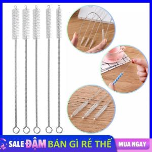 Cọ Rửa Ống Hút Que Cọ vệ Sinh Ống Hút Bằng Thép Không Gỉ Uốn Công Tiện Lợi 20cm- Chổi Cọ Ống Hút Inox Tái Sử Dụng Cây Rửa Ly Cọ Rửa Bình