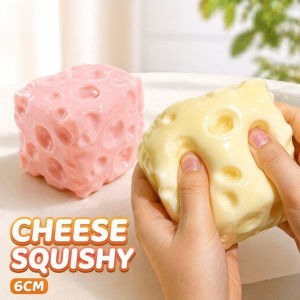 Cheese Squishy Stress Toy Realistic Cheese Design Slow Rebound Squeeze Fidget Desk Gift