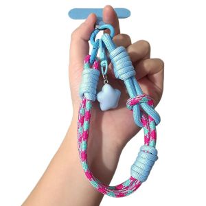 MIIQNUS Detachable Woven Phone Strap Anti Lost Star Keychain Mobile Phone Charm Universal Braid Mobile Phone Lanyard Phone Case Hanging