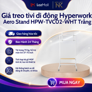 Giá treo tivi di động Hyperwork Aero Stand HPW-TVC02-WHT Trắng | Tải trọng 70kg - Bảo Hành 24 Tháng