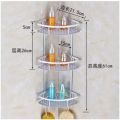 3 Layer Triangular Bathroom Corner Organizer Rack With Hook Triangle Rack Shelf. 