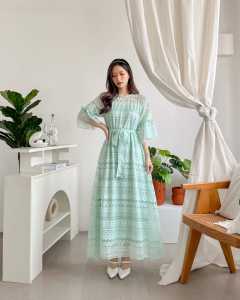 JD REALPIC Longdress Daniela AG Fashion Pakaian Wanita Bahan Brukat Lapis Furing Ada 3 Ukuran M L XL
