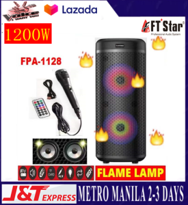 FTstar 8inch Portable Bluetooth Party Speaker FPA-1128 with mic