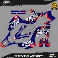 DECAL STICKER MOTOR  HONDA CRF FULLBODY - FREE REQUEST NAMA DAN NOMOR - CRF 001. 