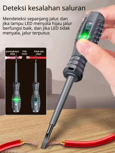 [Kepala yang Diolah dengan Panas] Obeng Tes Listrik Cahaya Warna Terang Perbaikan Rumah Tes Listrik Akurat Anti Listrik