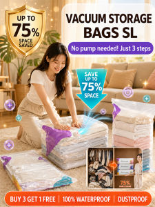 Extra Large Vacuum Compression Bags/No Pump Needed Space Saver Storage Bag/Clothes Organizer Vacuum Bags/Home Travel Storage Solution