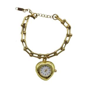Alloy Fringe Bracelet Featuring Stylish Pocket Watch Detailing and Adjustable Chain Link Handmade Wristchian