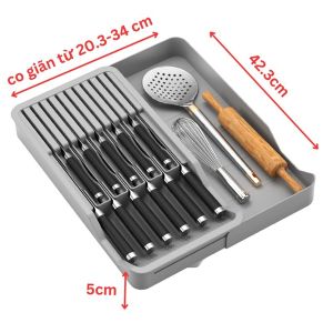 Khay cài dao hai tầng tiện dụng