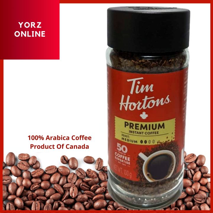 TIM HORTON'S DARK ROAST, LIGHT ROAST, PREMIUM, DECAF INSTANT COFFEE