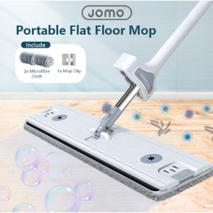 ✅ SG Ready Stocks ✅ JOMO Hands Free Flat Floor Mop Wet & Dry Mop Lazy Magic Mop 45cm Triangle Mop