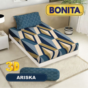 Sprei Bonita Ukuran 120x200 Single Tinggi 20 Fitted 3D Disperse