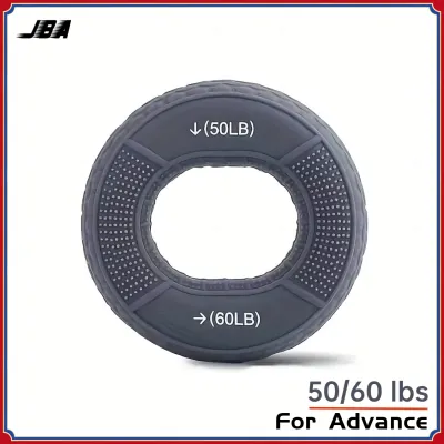 JBA Hand Grip Ring Dual Force 20-80lbs Solid Silicone Anti Slip Elastic Durable Portable Lightweight Finger Strength Trainer Wrist Handgripper