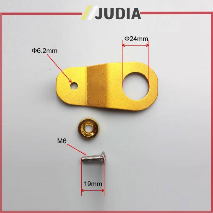 JUDIA ตัวยึดหม้อน้ำรถยนต์ตัวยึดถังทำความเย็นรถแข่งอุปกรณ์ดัดแปลงรถ