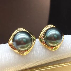 Montagne Jewelry 925 Silver Earring Crystal Inset Fine Jewellery Natural 9-10mm Seawater Pearl Earrings Stud Earring